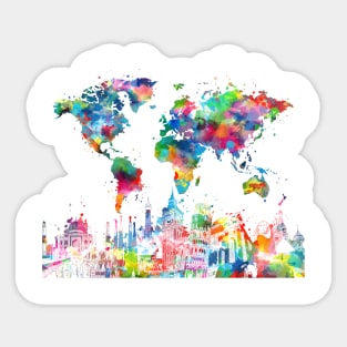 world map Sticker